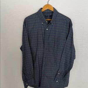 Daniel Cremieux Navy and Mustard Plaid Shirt